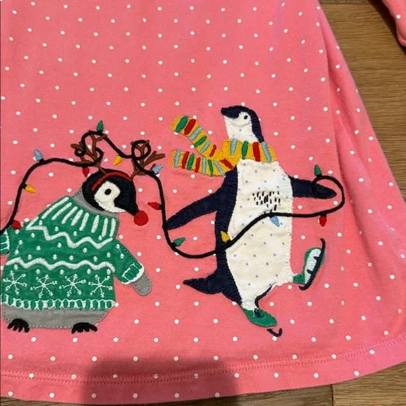 Hanna Andersson Christmas Light Penguins Dress - 100 - Picture 4 of 6